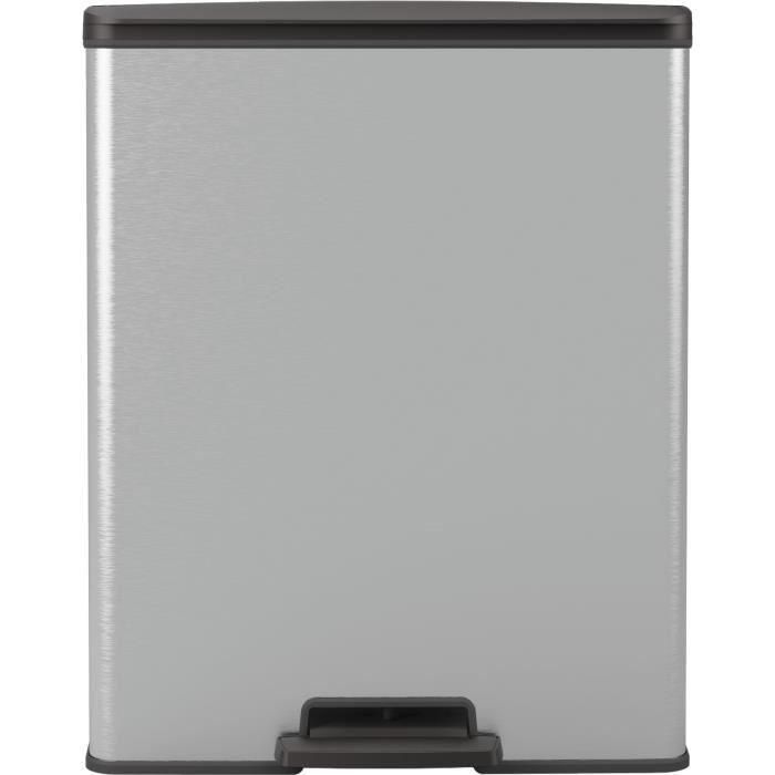 Curver CUR3253924839967 Cubo de Basura Rectangular Deco Bin 65L, Gris Metalizado, 49x29x61 cm 1 Curver CUR3253924839967 Cubo de Basura Rectangular Deco Bin 65L, Gris Metalizado, 49x29x61 cm 1