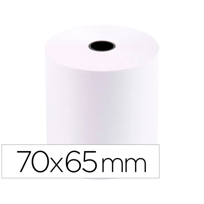 Q-connect Rollo Sumadora 70 mm Ancho x 65 mm Diametro sin Bisfenol A 0 Q-connect Rollo Sumadora 70 mm Ancho x 65 mm Diametro sin Bisfenol A 0