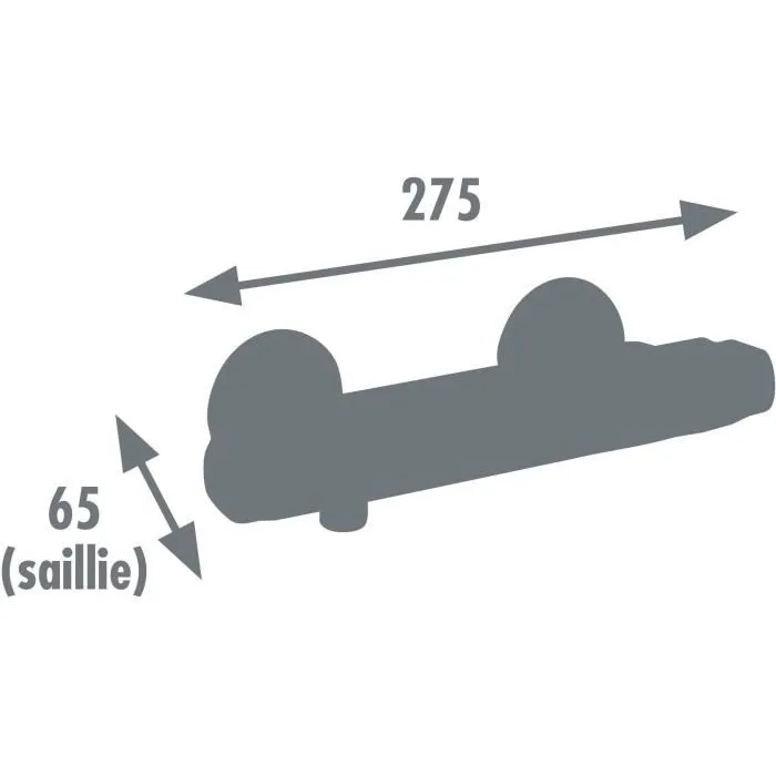 Edouard Rousseau EDR3047404056742 Mezclador Termostático de Ducha Cuerpo Frío Cromo Apto para Agua Caliente 3