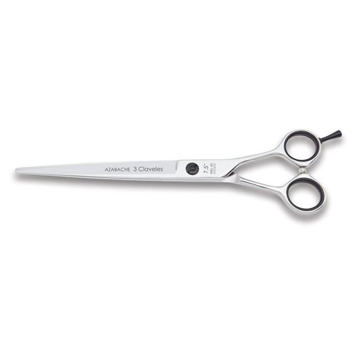 Tres Claveles Tijera Peluquería Azabache 7.5" Filo Navaja Acero Inoxidable Diseño Simétrico Corte Avanzado Profesional