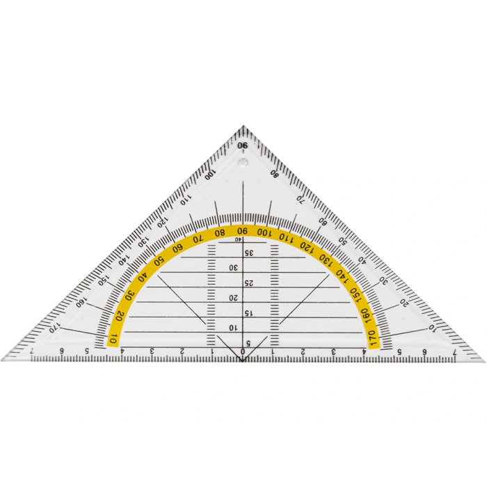 Liderpapel Escuadra Geometria 16 cm Plastico Cristal 4