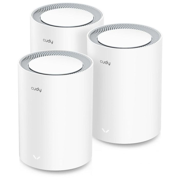Cudy M1800 3-pack Doble banda (2,4 GHz / 5 GHz) Wi-Fi 6 (802.11ax) Blanco 1 Interno 1 Cudy M1800 3-pack Doble banda (2,4 GHz / 5 GHz) Wi-Fi 6 (802.11ax) Blanco 1 Interno 1