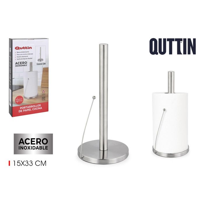 Portarrollo de Cocina en Acero Quttin - Confortime (12 Unidades) Portarrollo de Cocina en Acero Quttin - Confortime (12 Unidades)