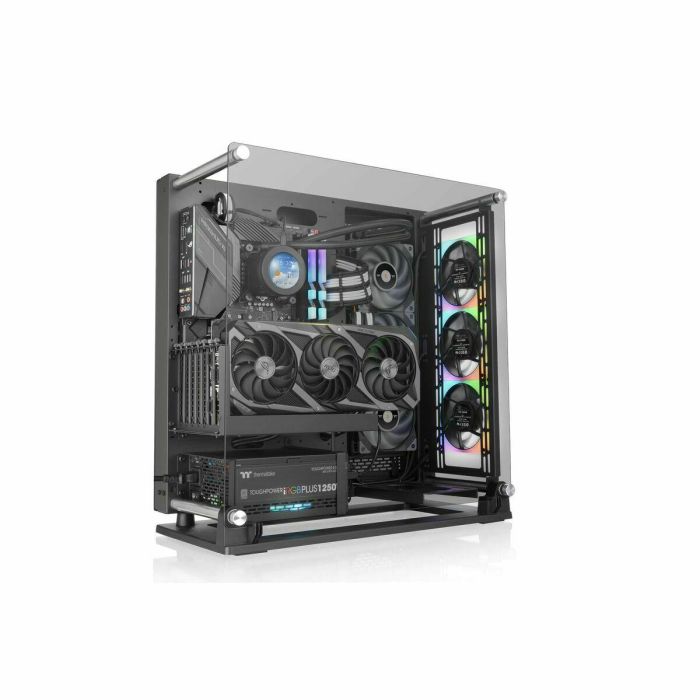 Thermaltake Core P3 TG Pro Caja de PC Midi Tower Negra con Cristal Templado, Compatible con Fuentes PS2, Soporta Discos 2.5/3.5" 3