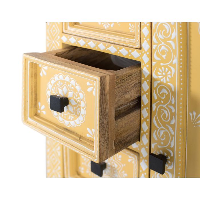 GINER Y COLOMER Cómoda de Madera de Mango con Puerta Decorada y 4 Cajones 4 GINER Y COLOMER Cómoda de Madera de Mango con Puerta Decorada y 4 Cajones 4