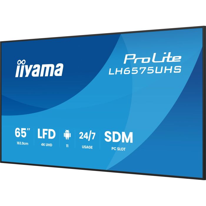 iiyama LH6575UHS-B2AG Pantalla LCD 65" 4K UHD Digital Signage 24/7 9
