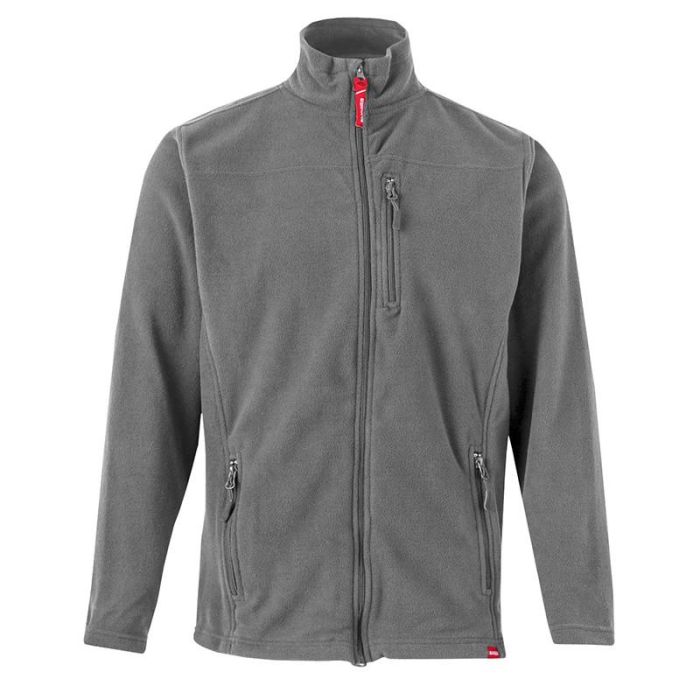 Velilla 201502 Chaqueta Polar de Microfibra con Cremallera y 5 Bolsillos para Industria Logística Mantenimiento Gris Oscuro Tallas S-3XL