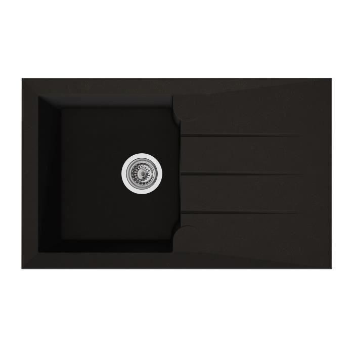 Stradour STR3660428008308 Fregadero Encastrable Resina BMC Negro Alineo 1C 81 x 50 cm Stradour STR3660428008308 Fregadero Encastrable Resina BMC Negro Alineo 1C 81 x 50 cm