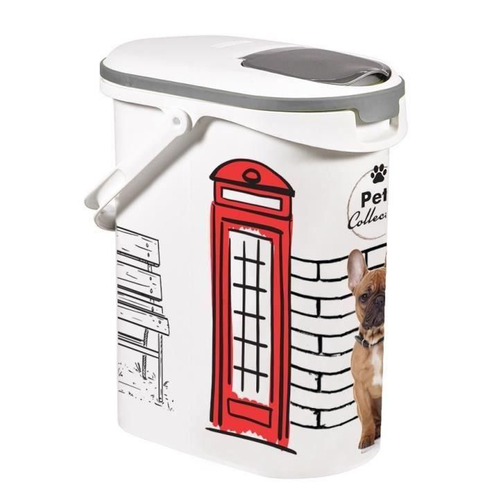 Contenedor de croquetas CURVER - 10L/4 kg - PETS COLLECTION - Para perros Contenedor de croquetas CURVER - 10L/4 kg - PETS COLLECTION - Para perros
