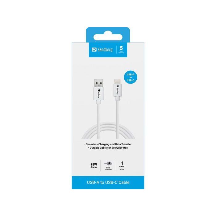 Sandberg Cable USB-C 3.1 a USB-A 3.0 1 Metro para Carga y Sincronización de Dispositivos 1 Sandberg Cable USB-C 3.1 a USB-A 3.0 1 Metro para Carga y Sincronización de Dispositivos 1