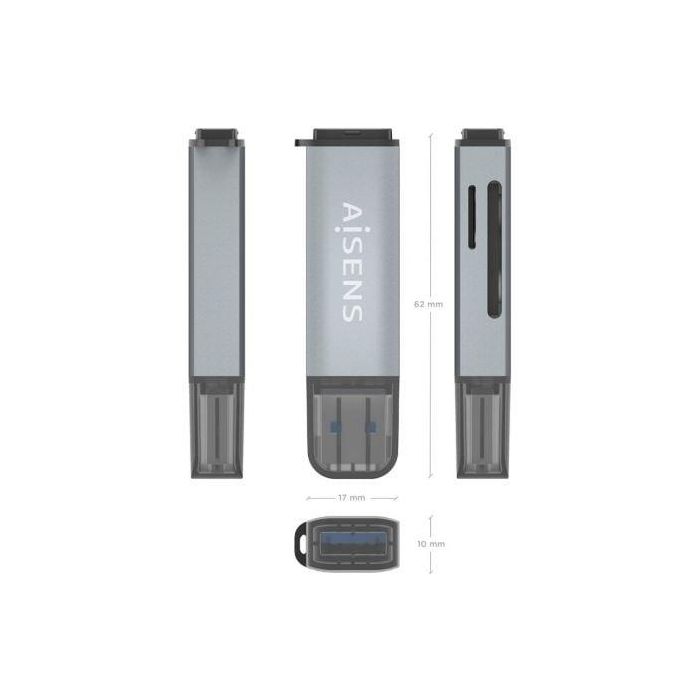 Lector de Tarjetas Aisens ASCR-2A09-GR Gris 3 Lector de Tarjetas Aisens ASCR-2A09-GR Gris 3