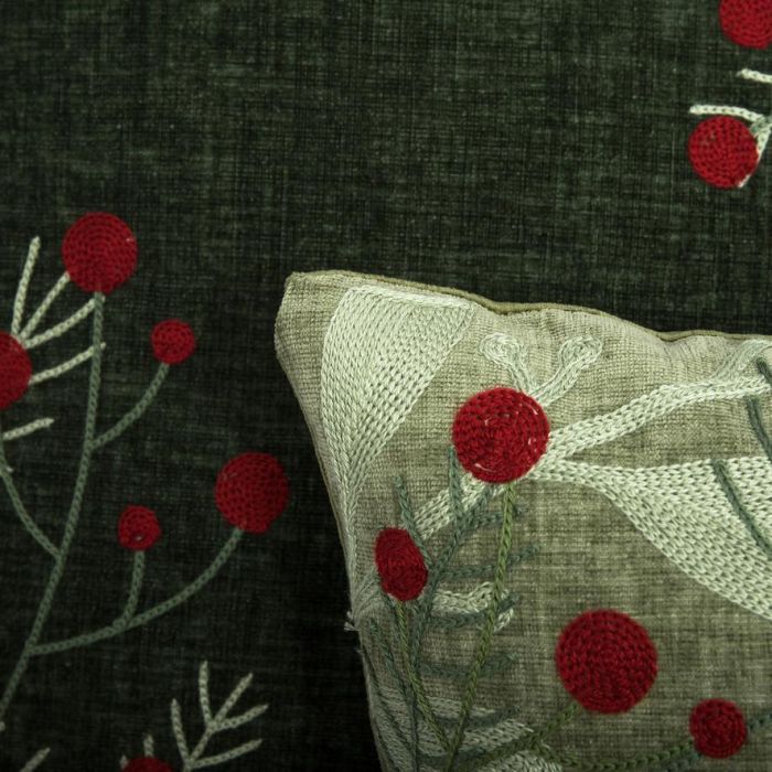 DKD Home Decor Funda Cojín Navidad Alpina Verde Chenilla 45x45 cm (4 Unidades) 3