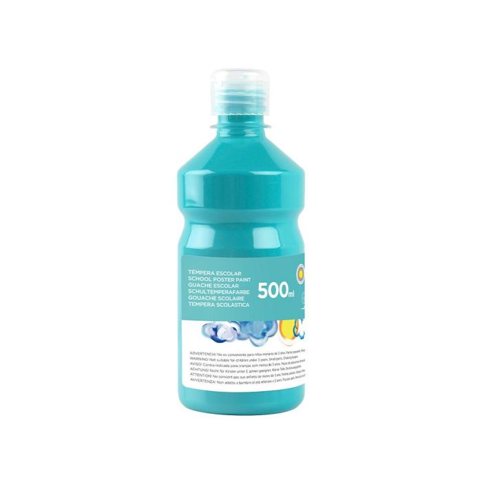 Tempera Liquida Liderpapel Escolar 500 mL Turquesa 1