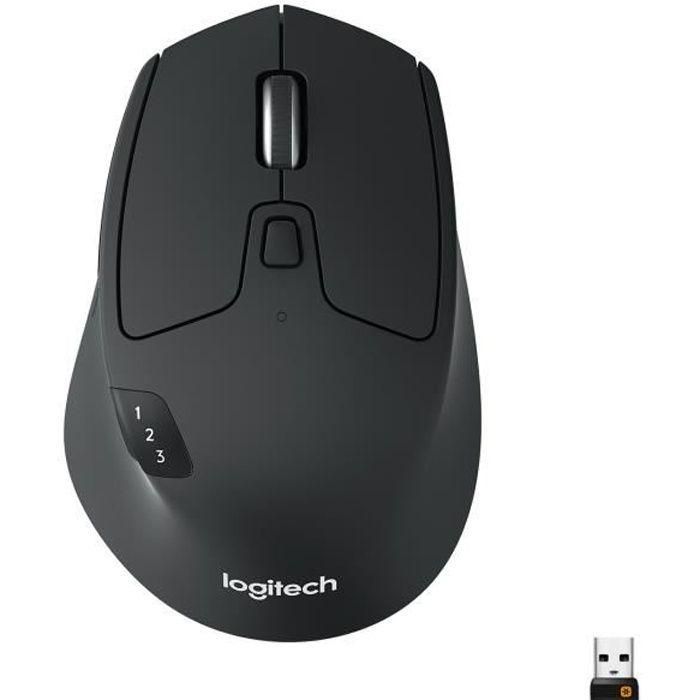 Logitech M720 Triathlon Ratón Inalámbrico Multidispositivo Easy-Switch Bluetooth y Unifying 1000 DPI 24 Meses Batería para Windows y Mac