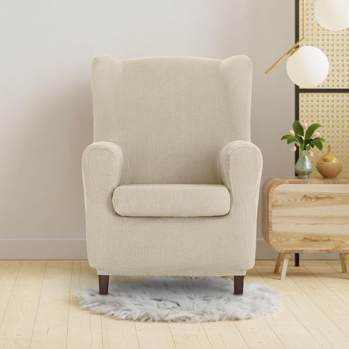 Funda para sillón orejero Eysa ULISES Blanco 80 x 100 x 90 cm 5 Funda para sillón orejero Eysa ULISES Blanco 80 x 100 x 90 cm 5