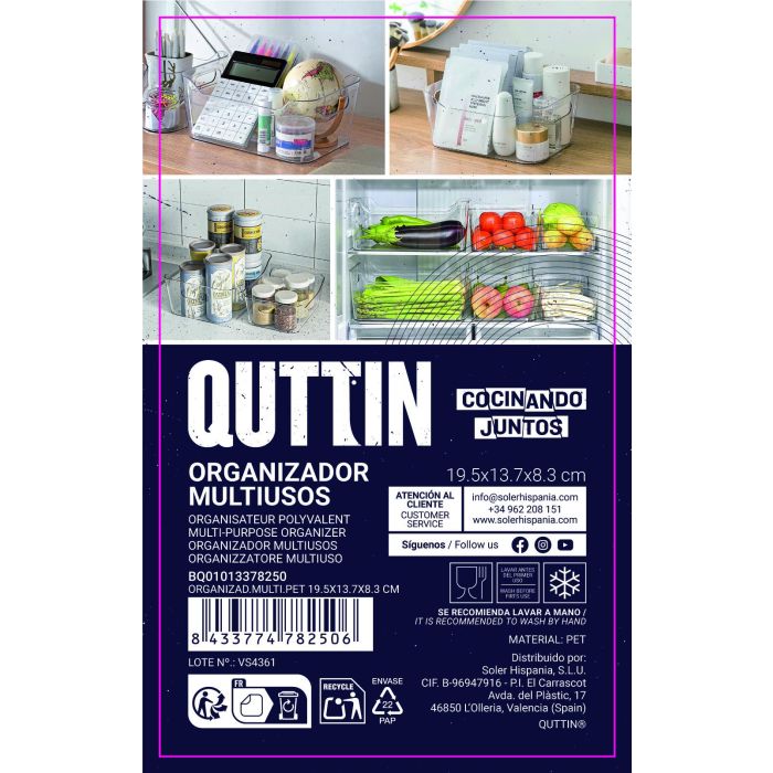 Organizador Multi Pet Quttin 19.5 x 13.7 x 8.3 cm - Inde (24 Unidades) 6 Organizador Multi Pet Quttin 19.5 x 13.7 x 8.3 cm - Inde (24 Unidades) 6