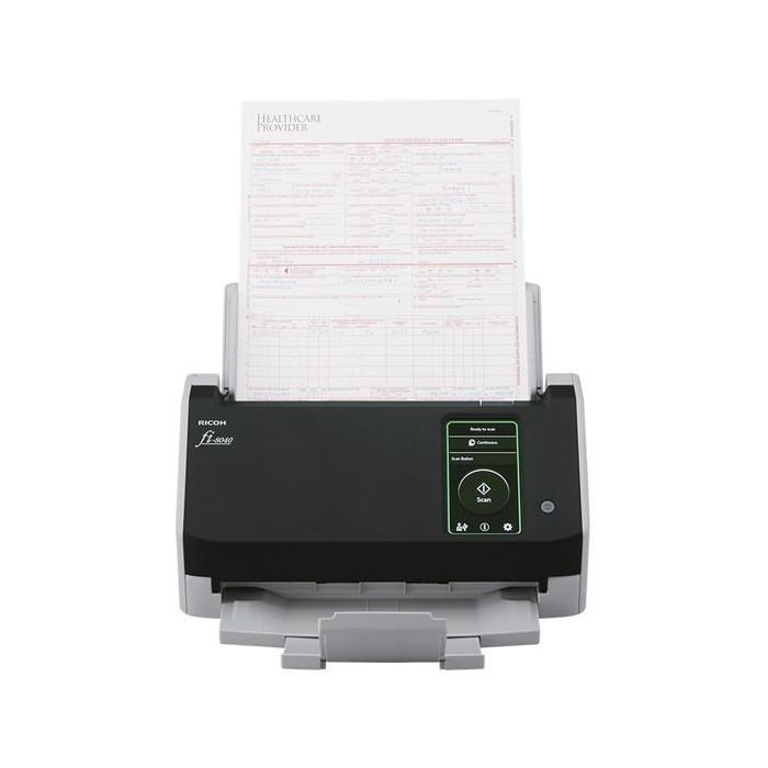 Ricoh fi-8040 Escáner de Documentos ADF Dúplex 40 ppm/80 ipm LAN USB 3.2 con Pantalla Táctil 50 Hojas 28