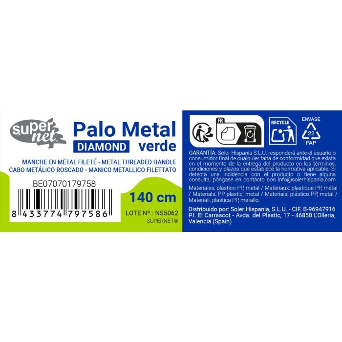 Inde Palo Metal Verde Diamond 140 cm Supernet 3