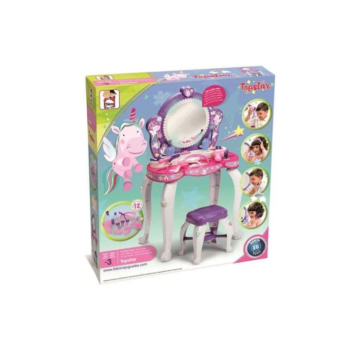 Chicos Tocador de Juguete Topstar con Taburete, Luces y 12 accesorios. Medidas 51x56x85 cm. Ideal para 3 a 5 años 6