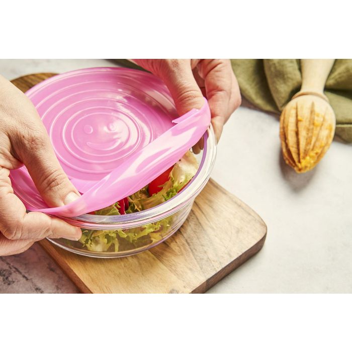 Quttin Set de 6 Tapas de Silicona Adaptables, 25 cm Ancho x 26 cm Largo x 2 cm Alto 12