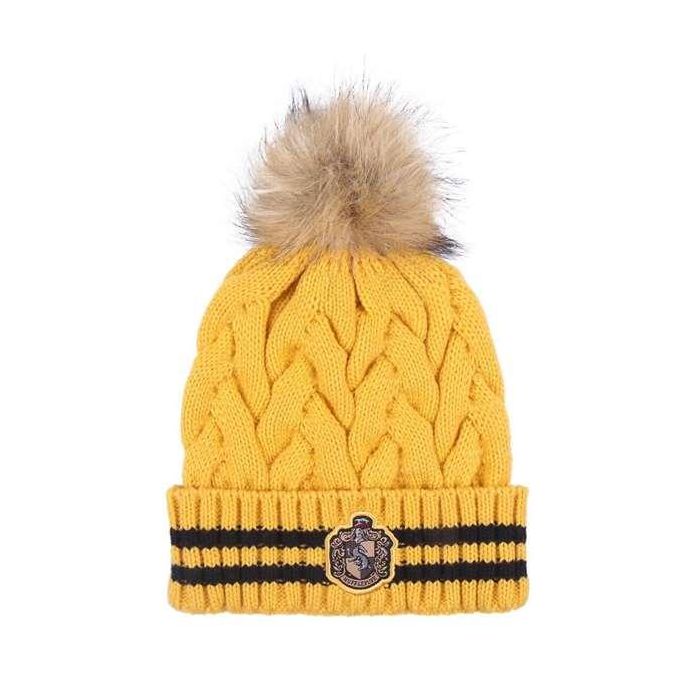 Gorro tricot pompom harry potter hufflepuff