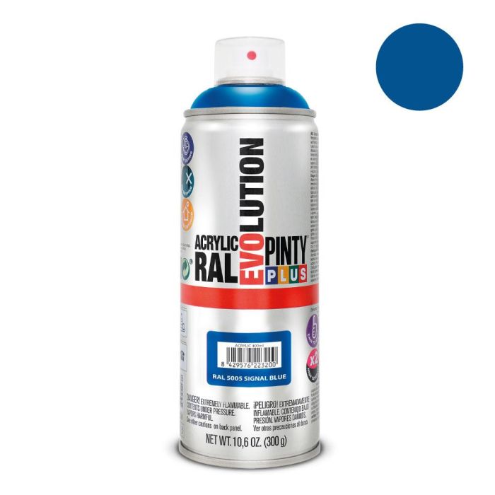 Pintura en spray pintyplus evolution 520 cc ral 5005 azul señales