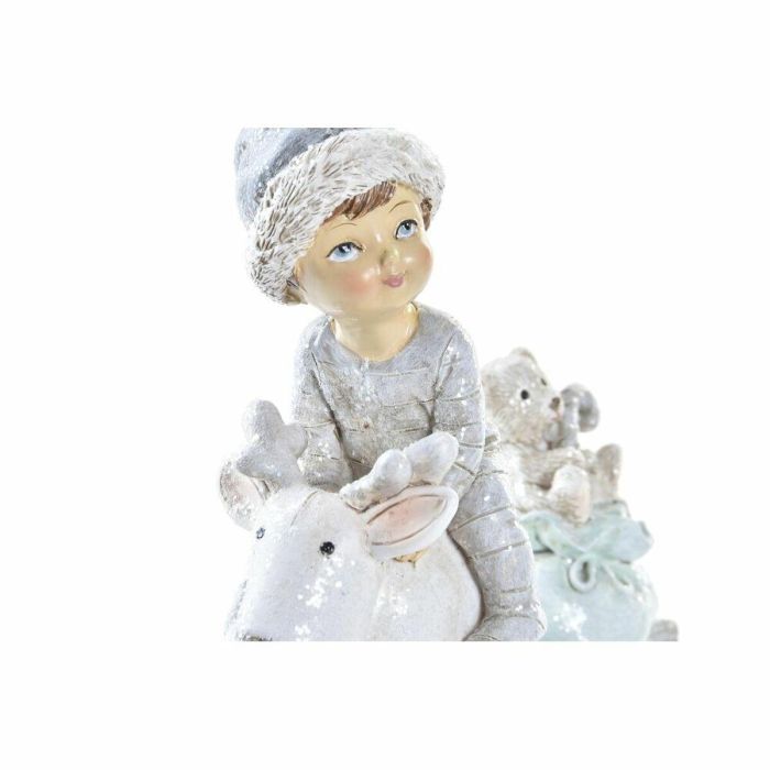 Figura Navidad Moderna DKD Home Decor Blanco Gris 6 x 13.5 x 13 cm (2 Unidades) 1 Figura Navidad Moderna DKD Home Decor Blanco Gris 6 x 13.5 x 13 cm (2 Unidades) 1