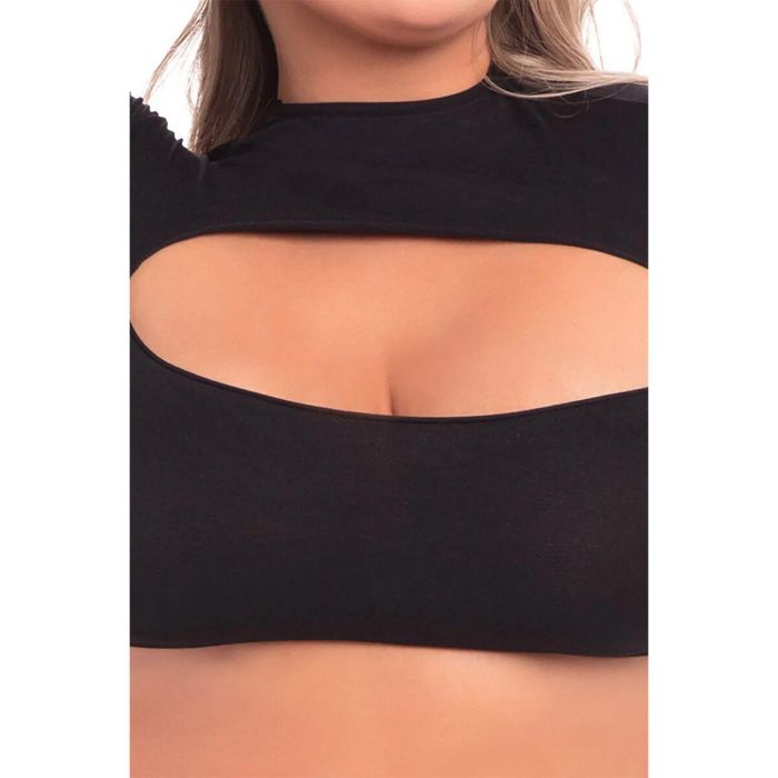 Conjunto de Lencería Pink Lipstick Negro (3XL/4XL) 3