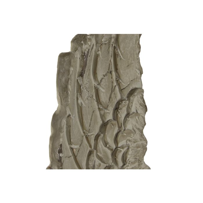 DKD Home Decor Panel Decorativo Neoclásico para Pared en Resina Color Gris con Diseño de Alas - Dimensiones 105 x 62 x 8 cm 1