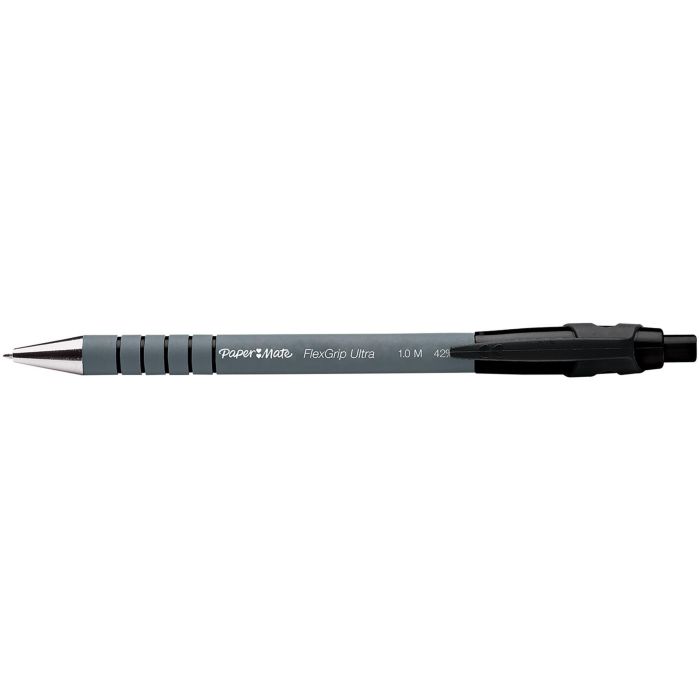 Papermate Bolígrafo Flexgrip Retráctil Negro Tinta Aceite Punta 1mm Trazo 0.4mm 4 Papermate Bolígrafo Flexgrip Retráctil Negro Tinta Aceite Punta 1mm Trazo 0.4mm 4
