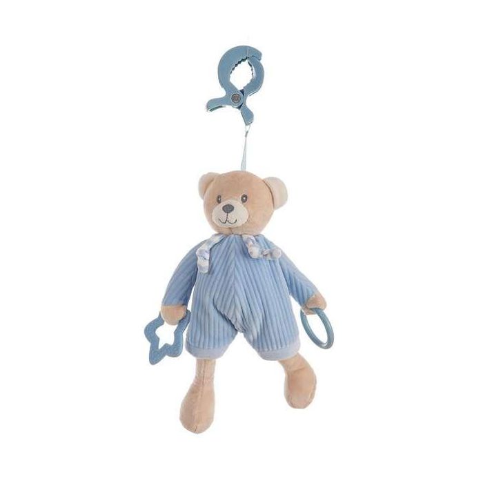 Pinza activity oso azul terciopelo 26 cm