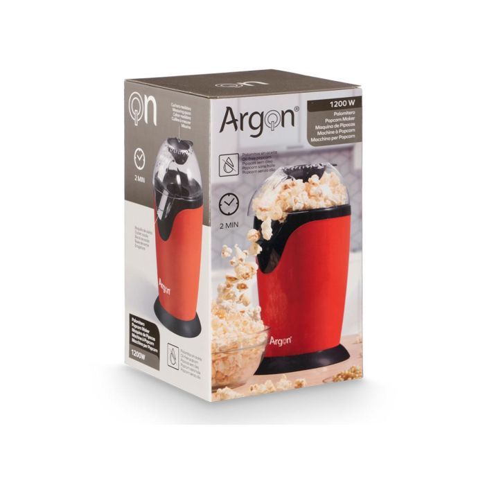 Palomitero Negro Rojo 1200W Argon 18X32CM (6 Unidades) 2 Palomitero Negro Rojo 1200W Argon 18X32CM (6 Unidades) 2