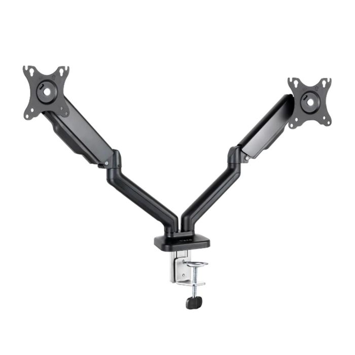 TooQ DB5132TNR-B Soporte de Mesa para 2 Monitores 17-32" hasta 9kg, Giratorio, Inclinable, VESA 75x75 100x100, Negro