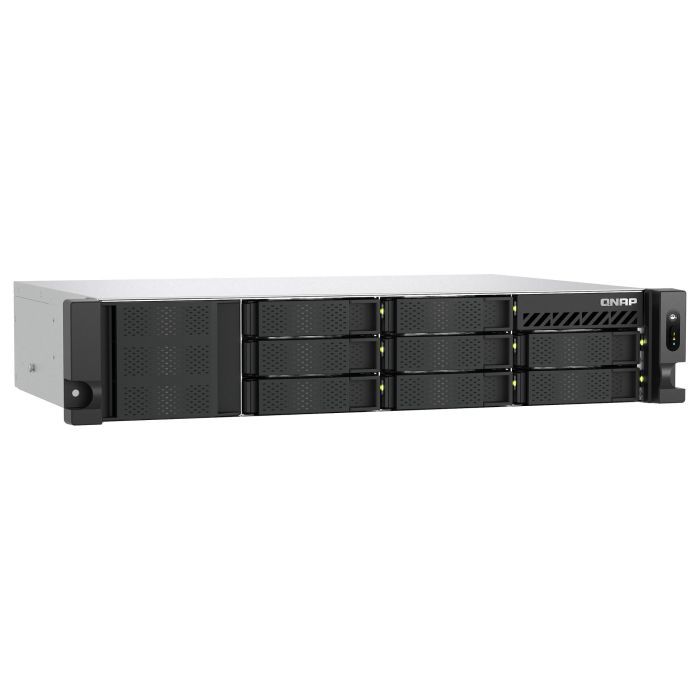 QNAP TS-855eU-RP-8G NAS Rackmount 8 Bahías Intel Atom C5125 8GB RAM 2x2.5GbE 2xM.2 2xPCIe Gen3 1x250W PSU 8