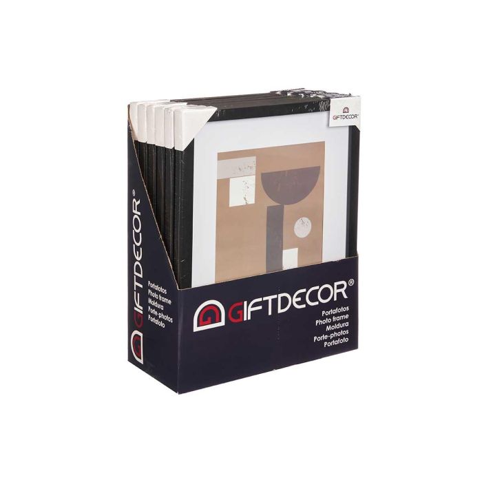 Portafoto Pared Madera Paspartu 21X30Cm Negro Giftdecor (6 Unidades) 1 Portafoto Pared Madera Paspartu 21X30Cm Negro Giftdecor (6 Unidades) 1