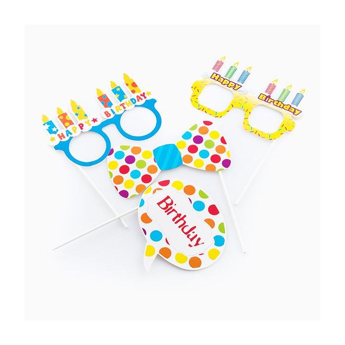 Acesorios de Cumpleaños para Fotos Divertidas Th3 Party (Pack de 5) 1 Acesorios de Cumpleaños para Fotos Divertidas Th3 Party (Pack de 5) 1