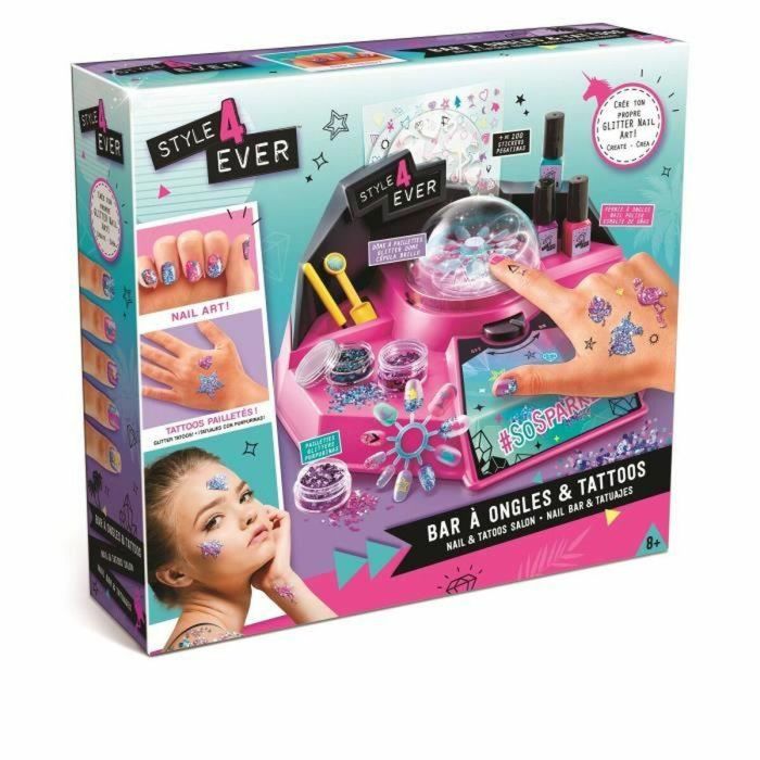 Canal Toys Style4Ever Barra de Uñas - Set de Creación de Estilo con Accesorios para Personalizar Uñas: Lentejuelas, Pegatinas, Tatuajes 1 Canal Toys Style4Ever Barra de Uñas - Set de Creación de Estilo con Accesorios para Personalizar Uñas: Lentejuelas, Pegatinas, Tatuajes 1