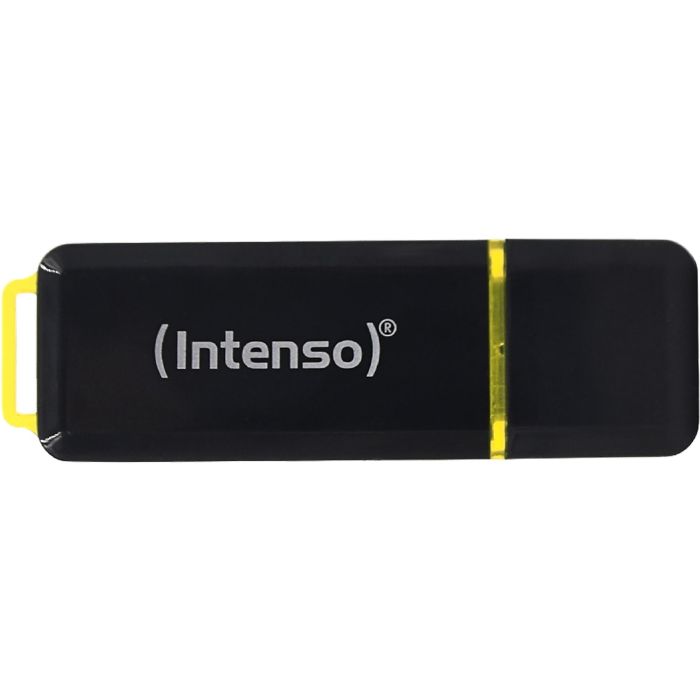 Intenso Memoria USB 3.1 High Speed Line 64GB USB 3.2 Gen 1, hasta 250 MB/s lectura y 50 MB/s escritura, Negro/Amarillo