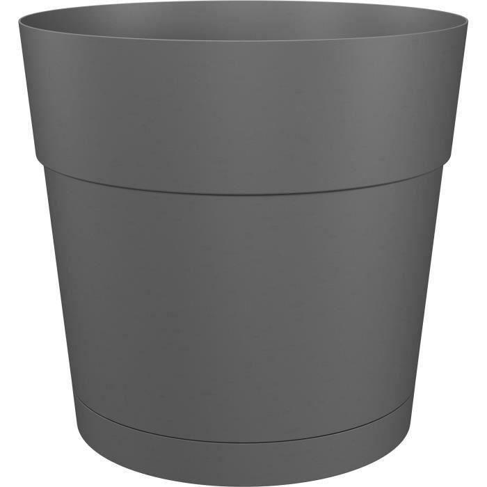 Pot de flores y capri redondo redondo - plástico - tanque de agua - diámetro de 30 cm - antracita - Artevasi Pot de flores y capri redondo redondo - plástico - tanque de agua - diámetro de 30 cm - antracita - Artevasi