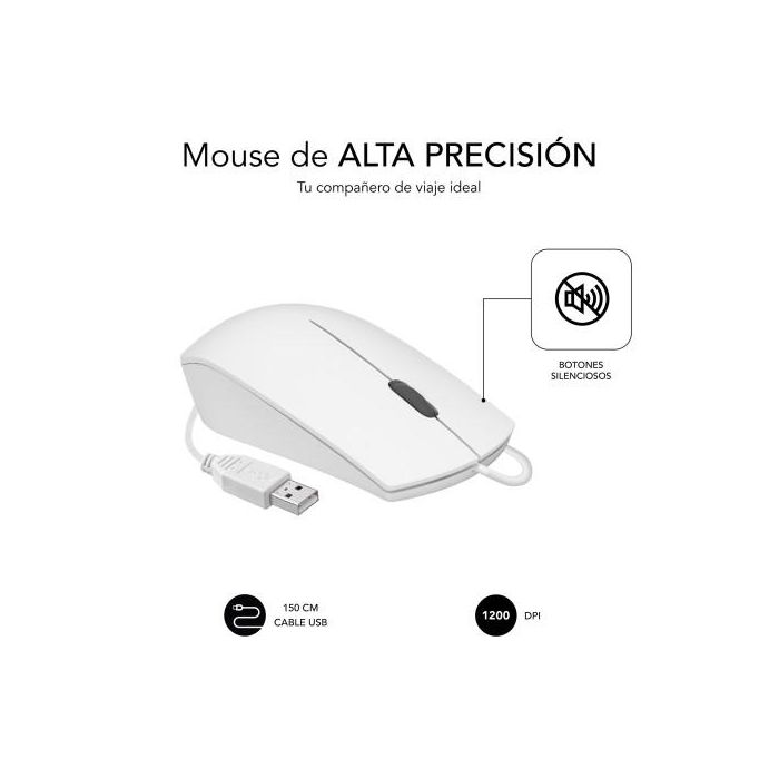 Ratón Subblim SUBMO-B2BS002 Blanco 1200 DPI 3 Ratón Subblim SUBMO-B2BS002 Blanco 1200 DPI 3