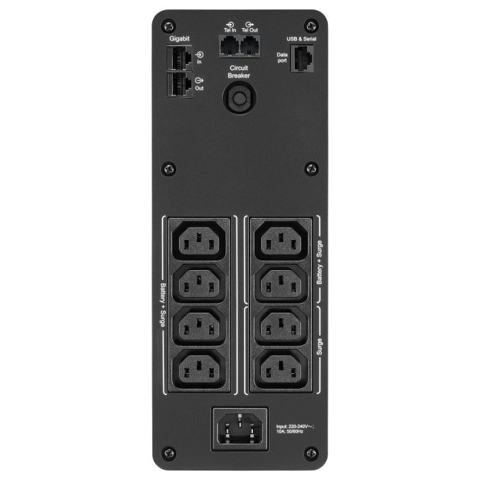 APC BR1600SI Sistema de Alimentación Ininterrumpida (UPS) Línea Interactiva 1,6 kVA 960 W 8 Salidas AC 7