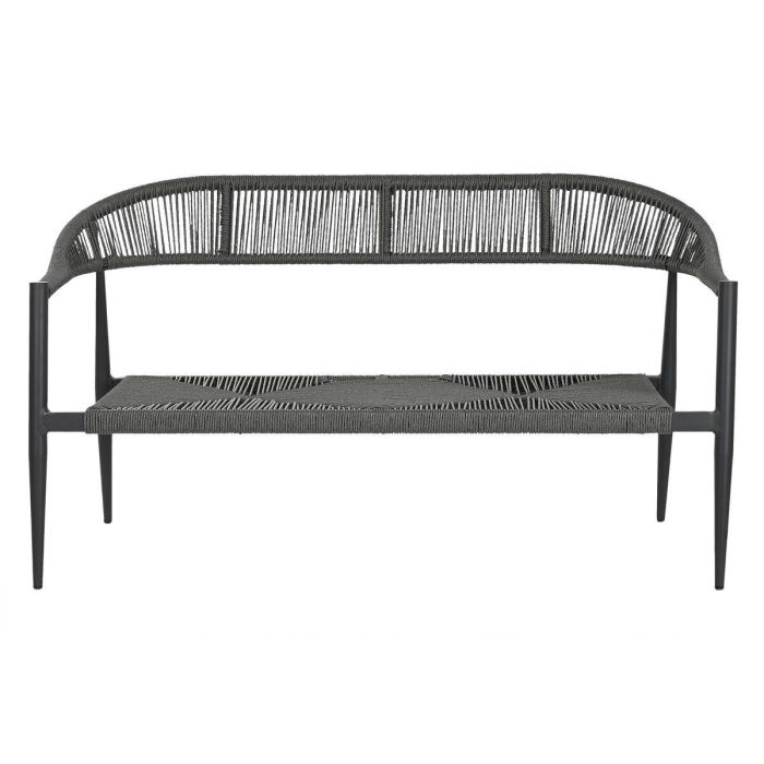 Sofa Terraza Y Jardin DKD Home Decor Negro Gris Oscuro 55 x 76 x 131 cm 1