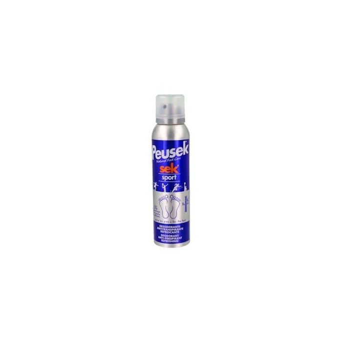 Peusek SEK SPORT Desodorante Antitranspirante Pies 150 ml - Regula Sudor, Evita Mal Olor, Alivia Fatiga y Tonifica para Frescura Duradera