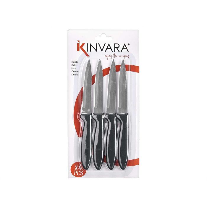Set 4 Cuchillos Normal Negros Kinvara 12X26CM (12 Unidades) 1 Set 4 Cuchillos Normal Negros Kinvara 12X26CM (12 Unidades) 1
