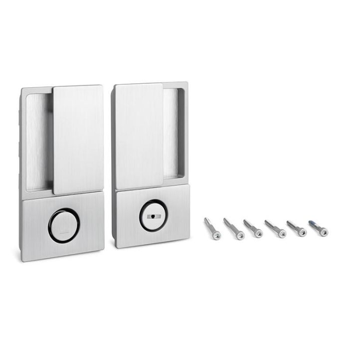 Manilla Wave Para Puerta Corredera Con Cierre De Baño - Enrasada En Cromo Satinado, Negro Mate O Blanco Mate Acabado Cromo Satinado Cerrad/Picap. Magneticos 0 Manilla Wave Para Puerta Corredera Con Cierre De Baño - Enrasada En Cromo Satinado, Negro Mate O Blanco Mate Acabado Cromo Satinado Cerrad/Picap. Magneticos 0