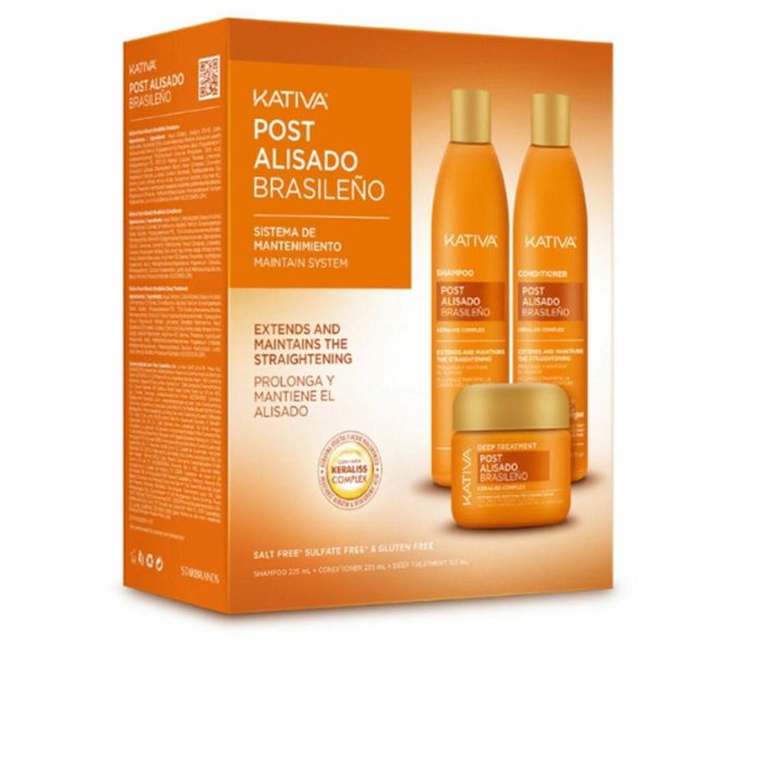 Kativa Profesional Post Alisado Brasileño - Lote 3 pz con Champú, Acondicionador - Keratina y Ácido Hialurónico Anti-Frizz 8