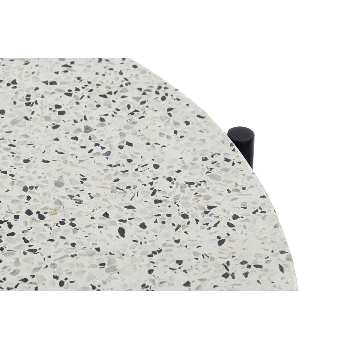 DKD Home Decor Mesa Centro Glam Desmontable de Hierro y Piedra Terrazo Negro Blanco 80x80x45 cm 2 DKD Home Decor Mesa Centro Glam Desmontable de Hierro y Piedra Terrazo Negro Blanco 80x80x45 cm 2
