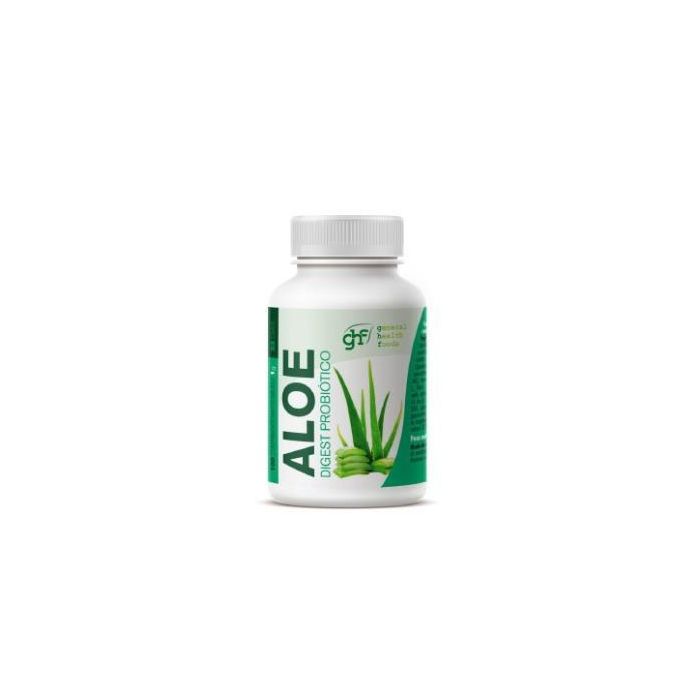GHF Aloe Vera 1000 mg 100 Comprimidos Masticables con FOS, Piña, Anís y Bifidobacterias para Bienestar Digestivo