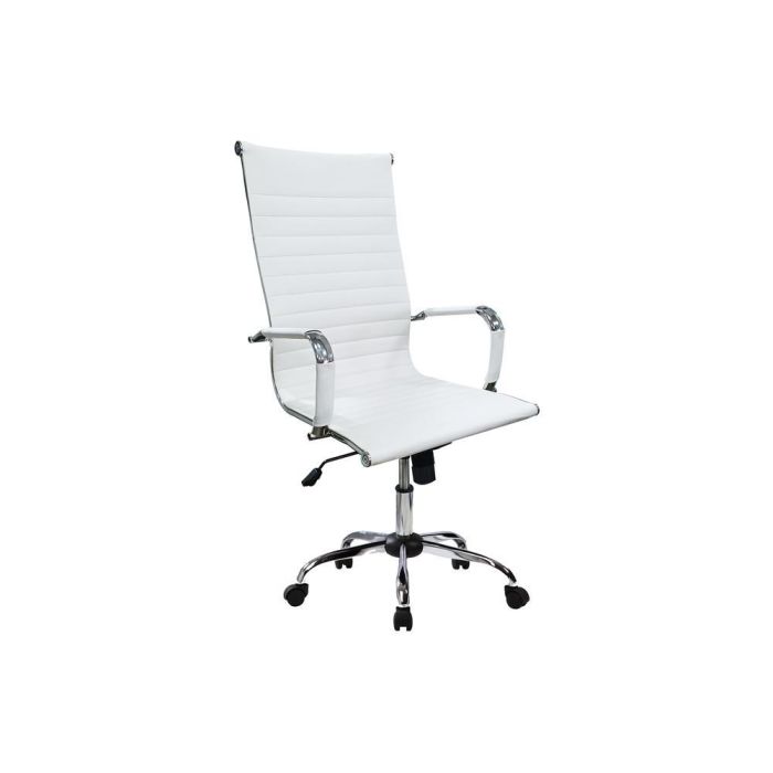 Equip Silla de Oficina 651017 Blanca Ergonomica con Respaldo Acolchado e Imitación Piel 1