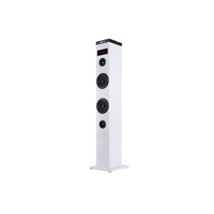 NGS SKYCHARMWHITE Torre de Sonido SKY CHARM 50W Bluetooth USB Radio FM Óptica Estéreo Mando Blanca Puerto de Carga USB Carcasa Madera 0 NGS SKYCHARMWHITE Torre de Sonido SKY CHARM 50W Bluetooth USB Radio FM Óptica Estéreo Mando Blanca Puerto de Carga USB Carcasa Madera 0